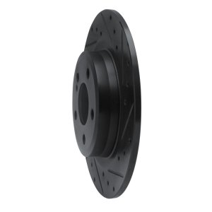 Mercedes-Benz SLC300 Brake Rotor (1) - Rear Right - R1 Concepts - Drilled & Slotted - Black - `12-`20